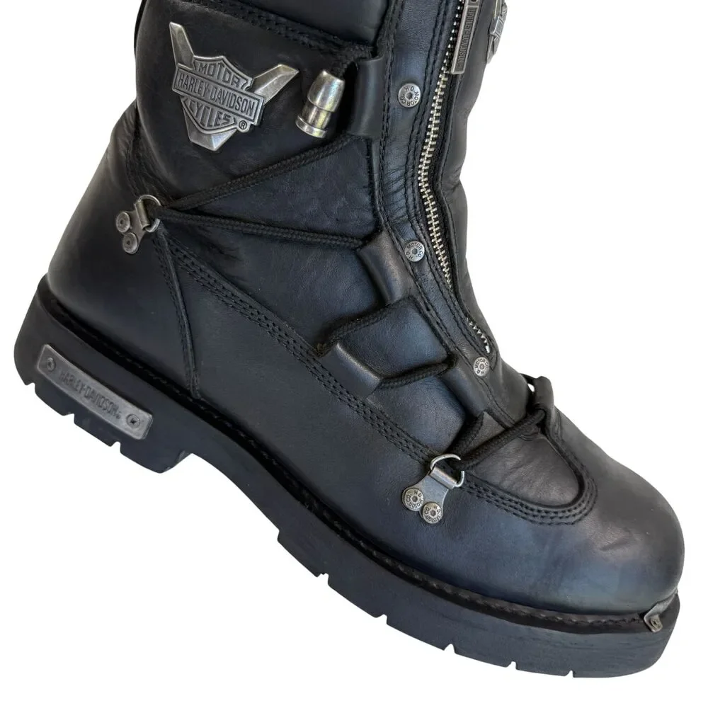 Harley-Davidson Brake Light Flash Men's Black Motorcycle Riding Boot Size 14M